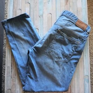 Light Blue High Rise Straight Leg Regular Jeans 34